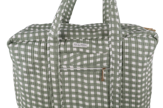 Martha Gingham Oversized Tote