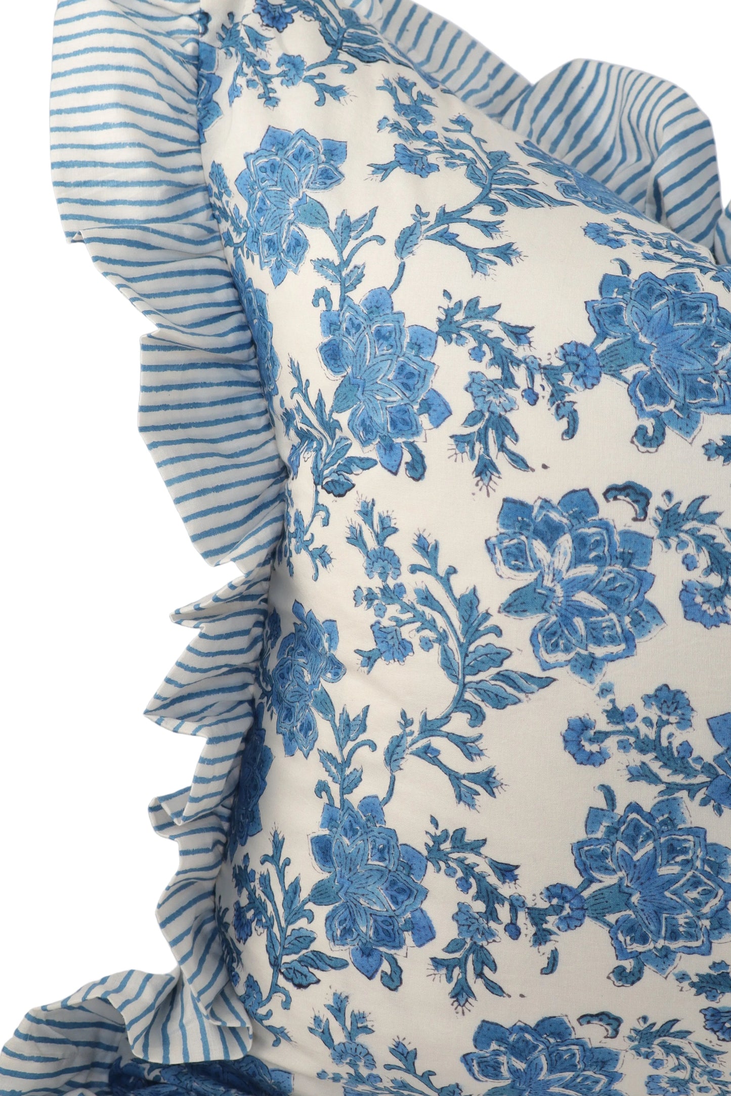 Briar Blue Ruffle Pillow
