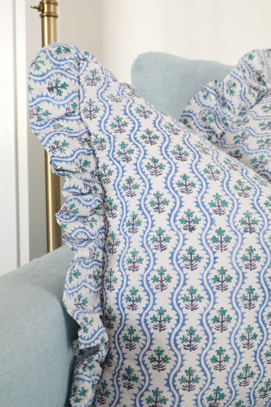 Harbor Garden Ruffle Pillow