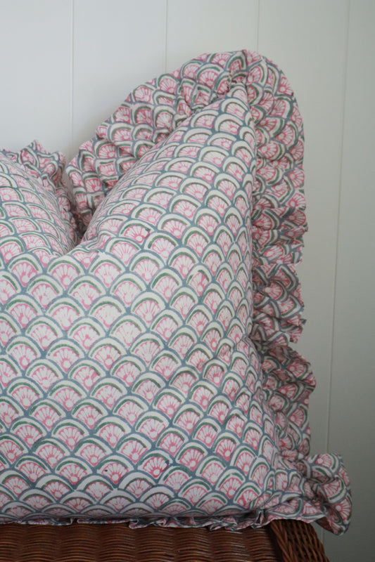 Petal Rose Ruffle Pillow