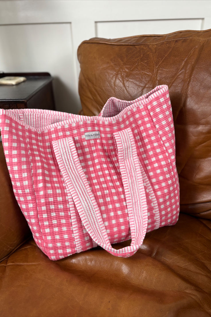 Hattie Gingham Tote