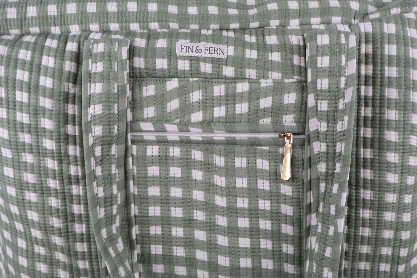 Martha Gingham Oversized Tote