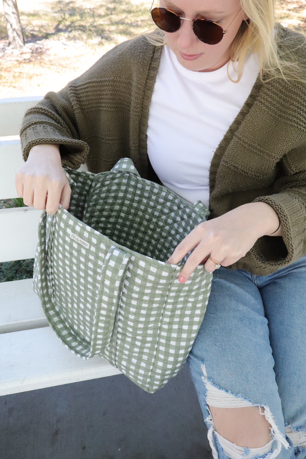 Martha Gingham Tote
