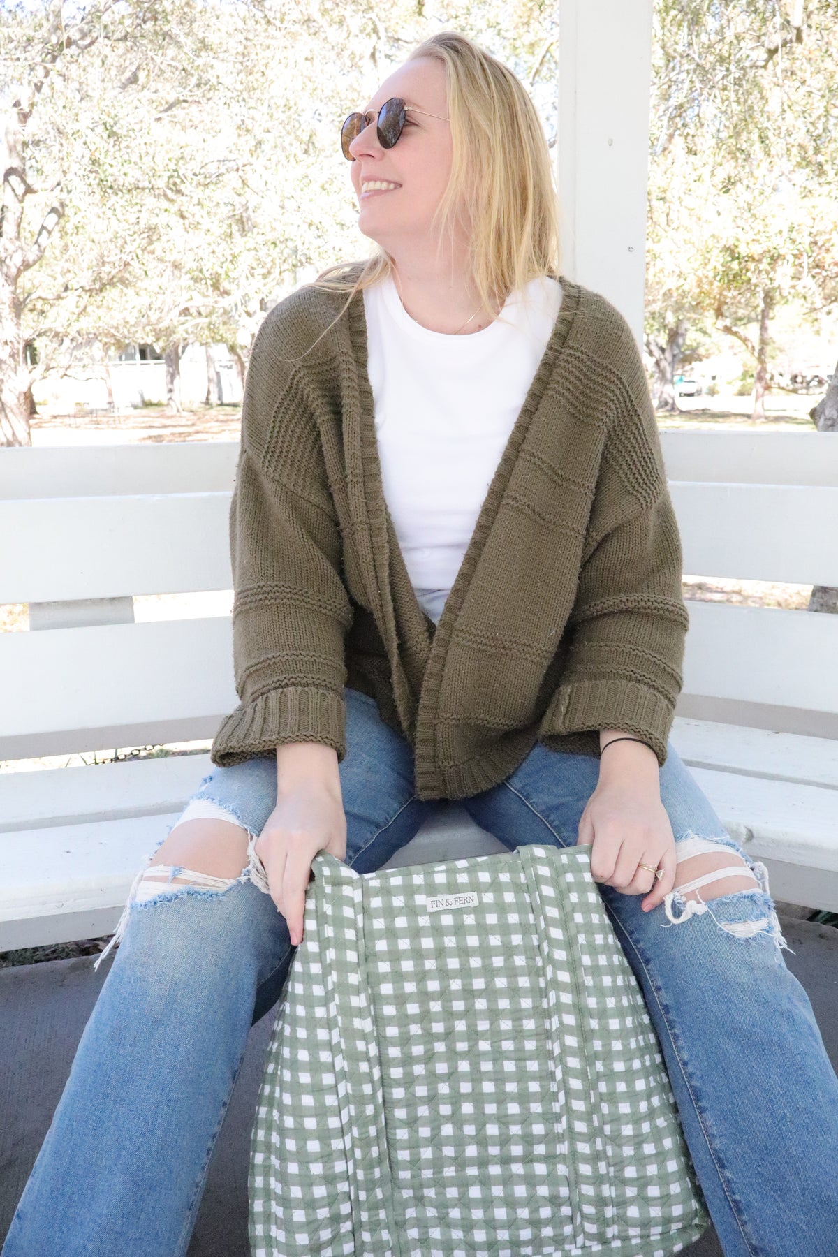 Martha Gingham Tote