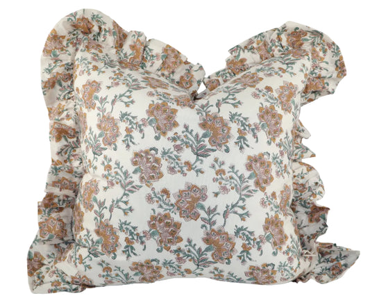 Marigold Meadow Ruffle Pillow