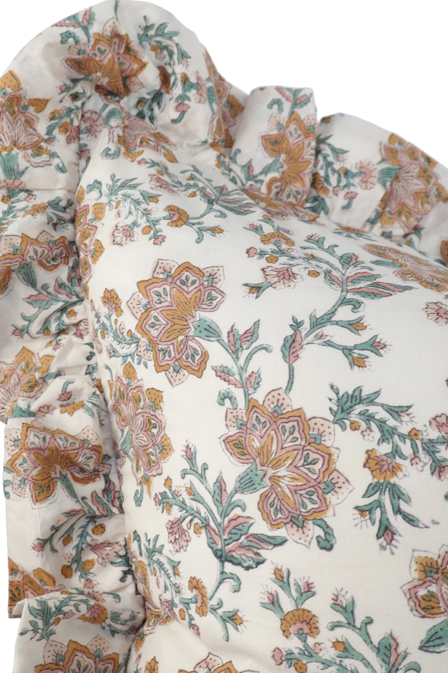 Marigold Meadow Ruffle Pillow