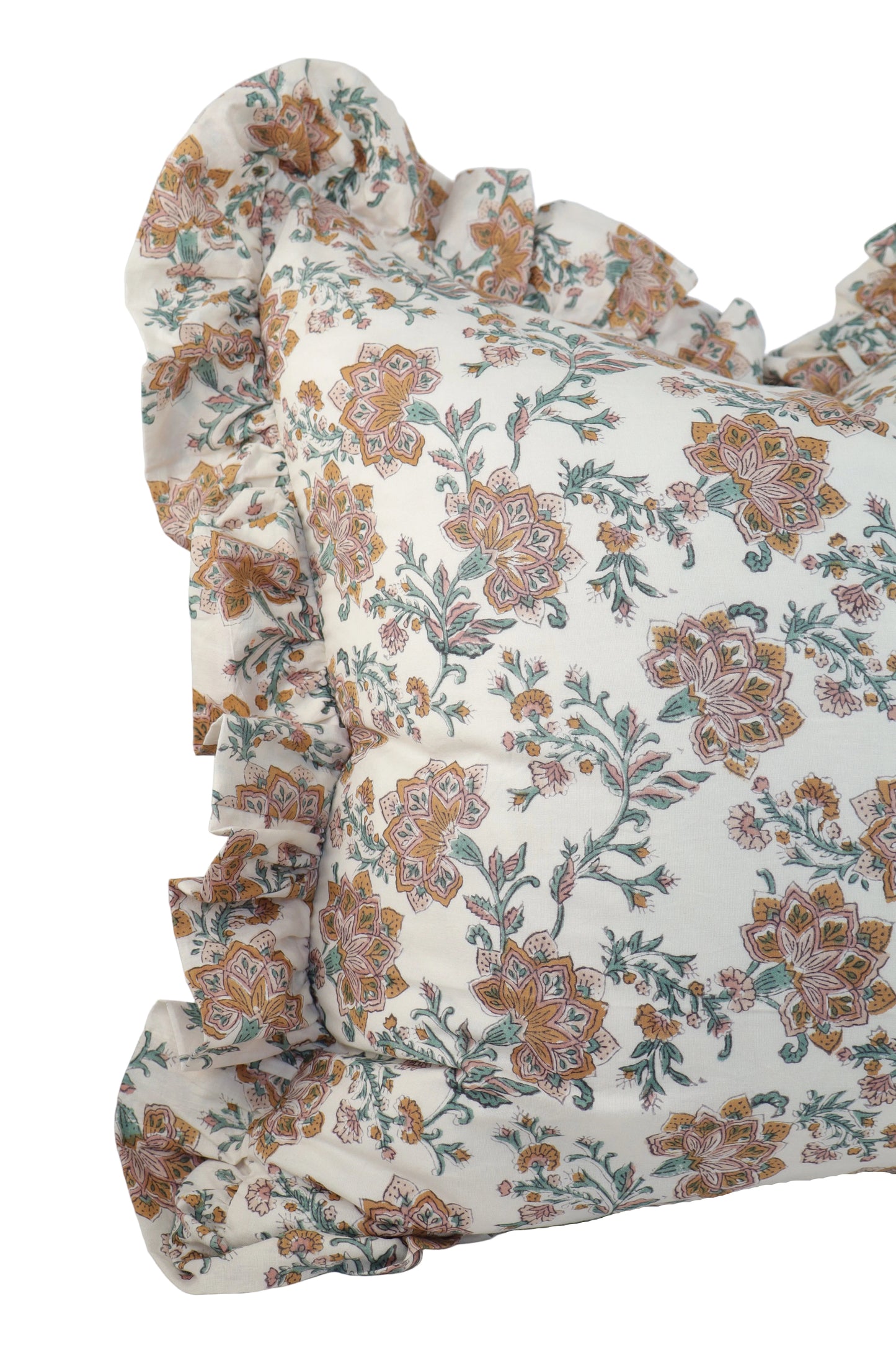 Marigold Meadow Ruffle Pillow