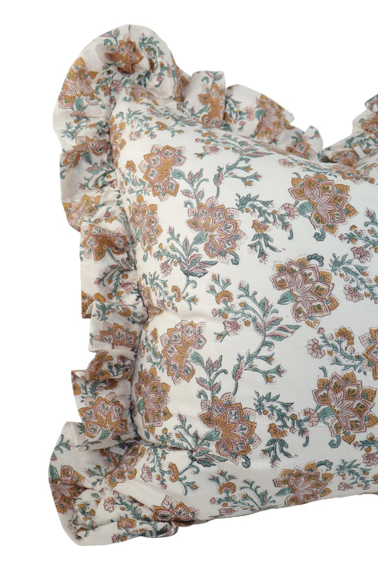 Marigold Meadow Ruffle Pillow