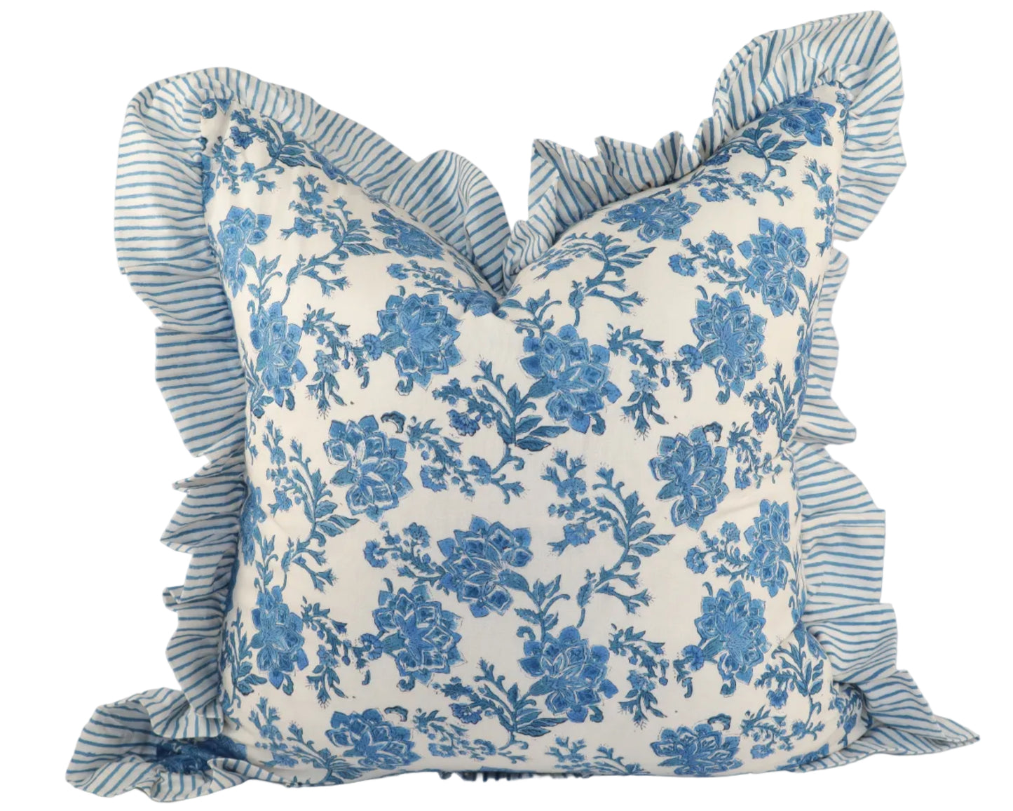 Briar Blue Ruffle Pillow