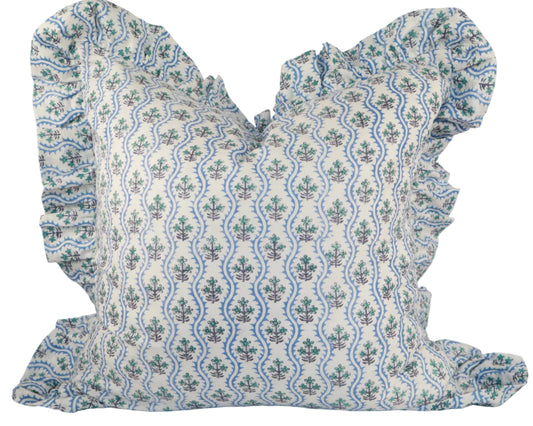 Harbor Garden Ruffle Pillow