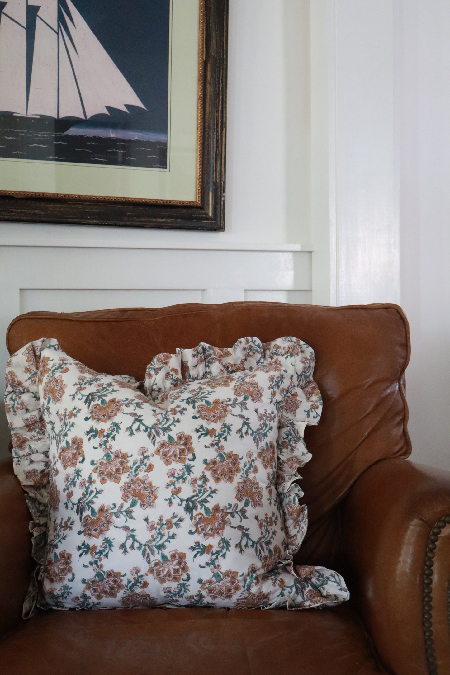 Marigold Meadow Ruffle Pillow