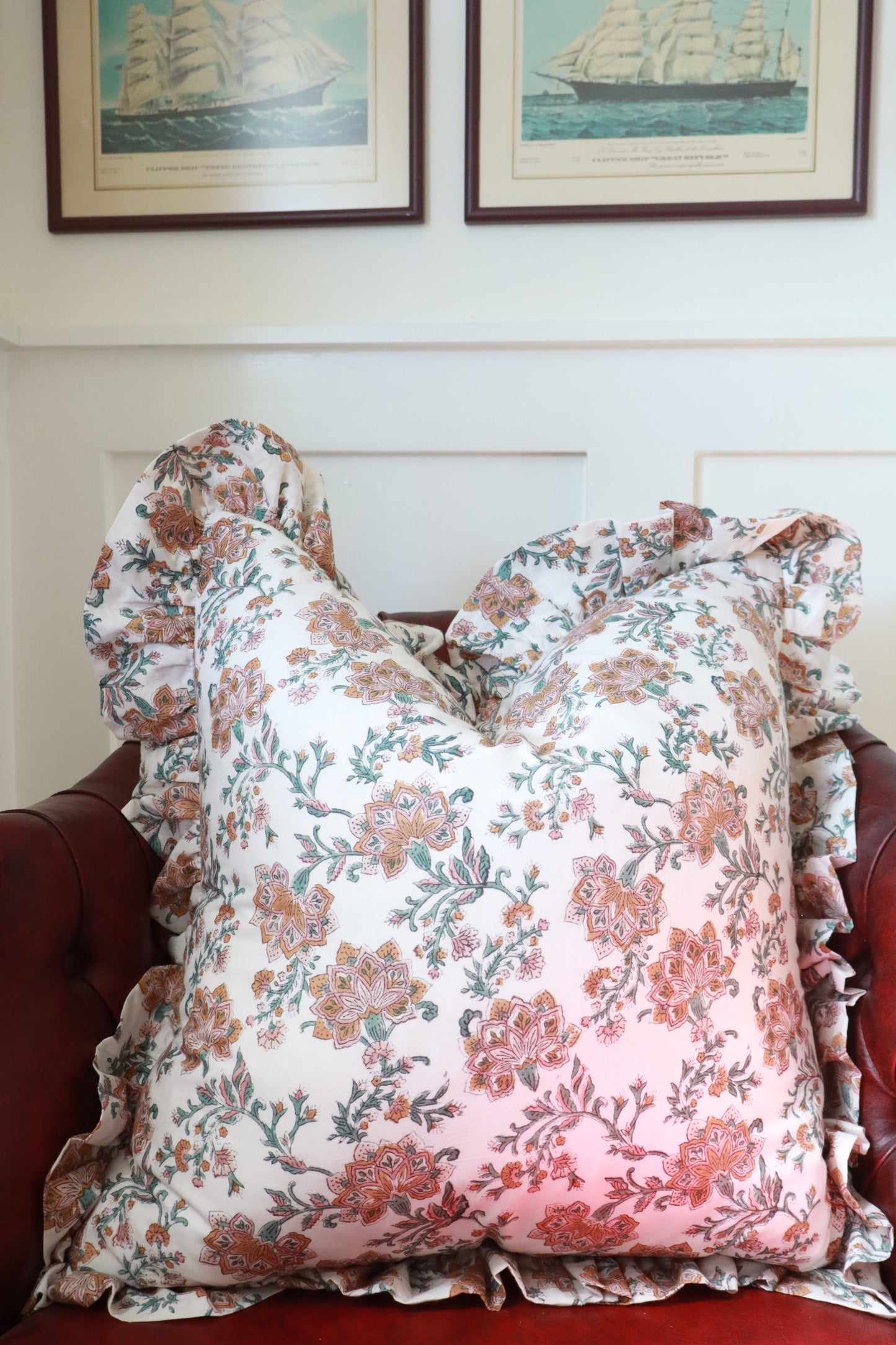 Marigold Meadow Ruffle Pillow