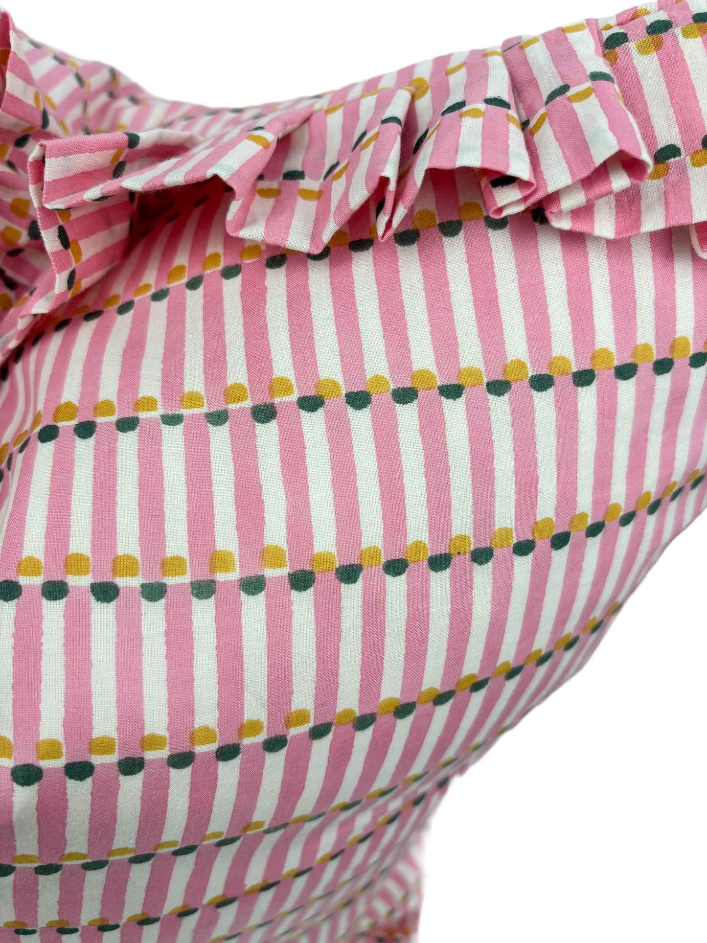 Charleston Dot Ruffle Pillow Cover