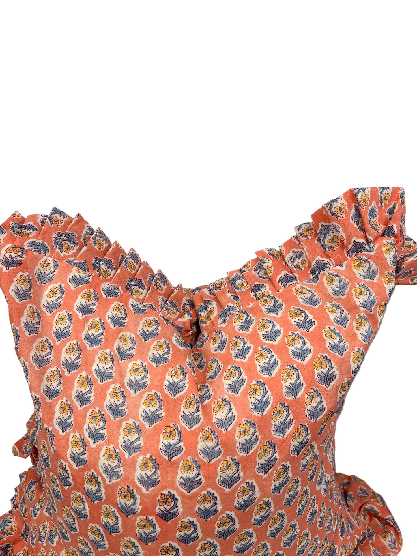 Clementine Coast Ruffle Pillow Cover