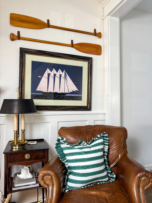 Greenpoint Stripe Ruffle Pillow Cover