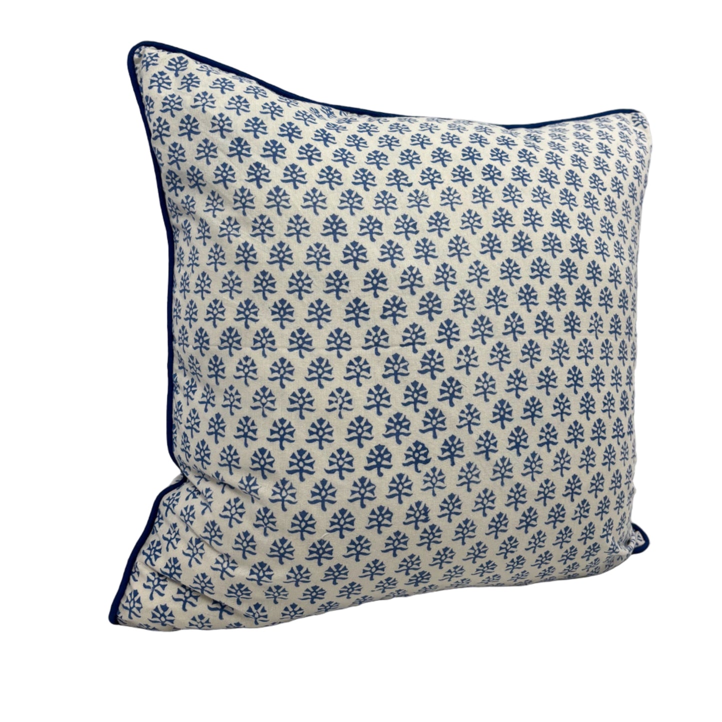 Eliza Blue Piped Pillow Cover