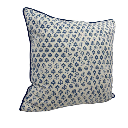 Eliza Blue Piped Pillow Cover