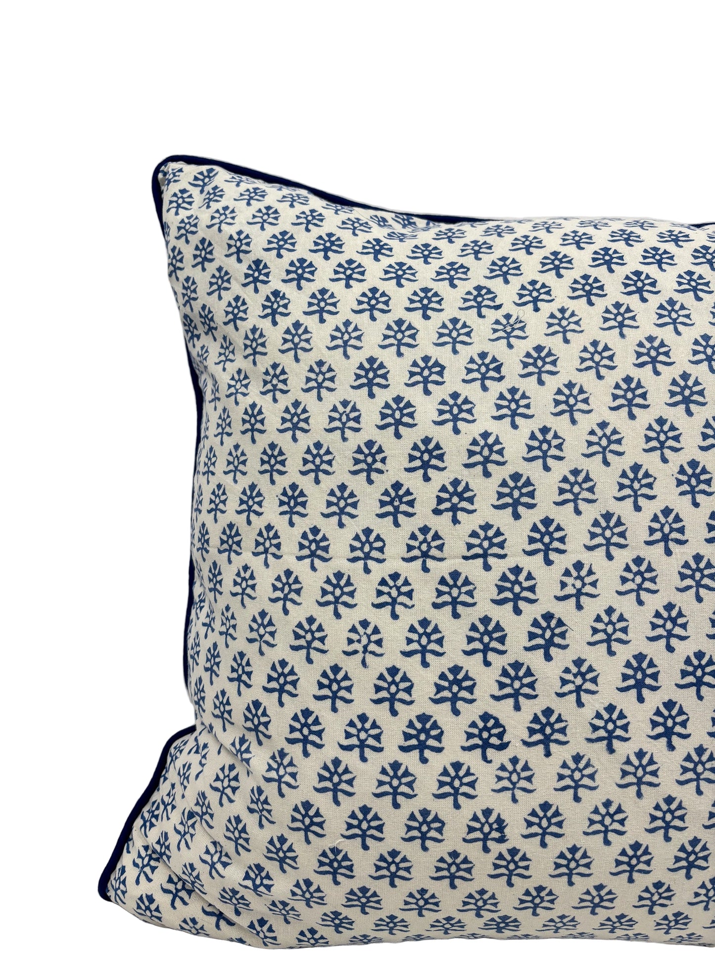 Eliza Blue Piped Pillow Cover