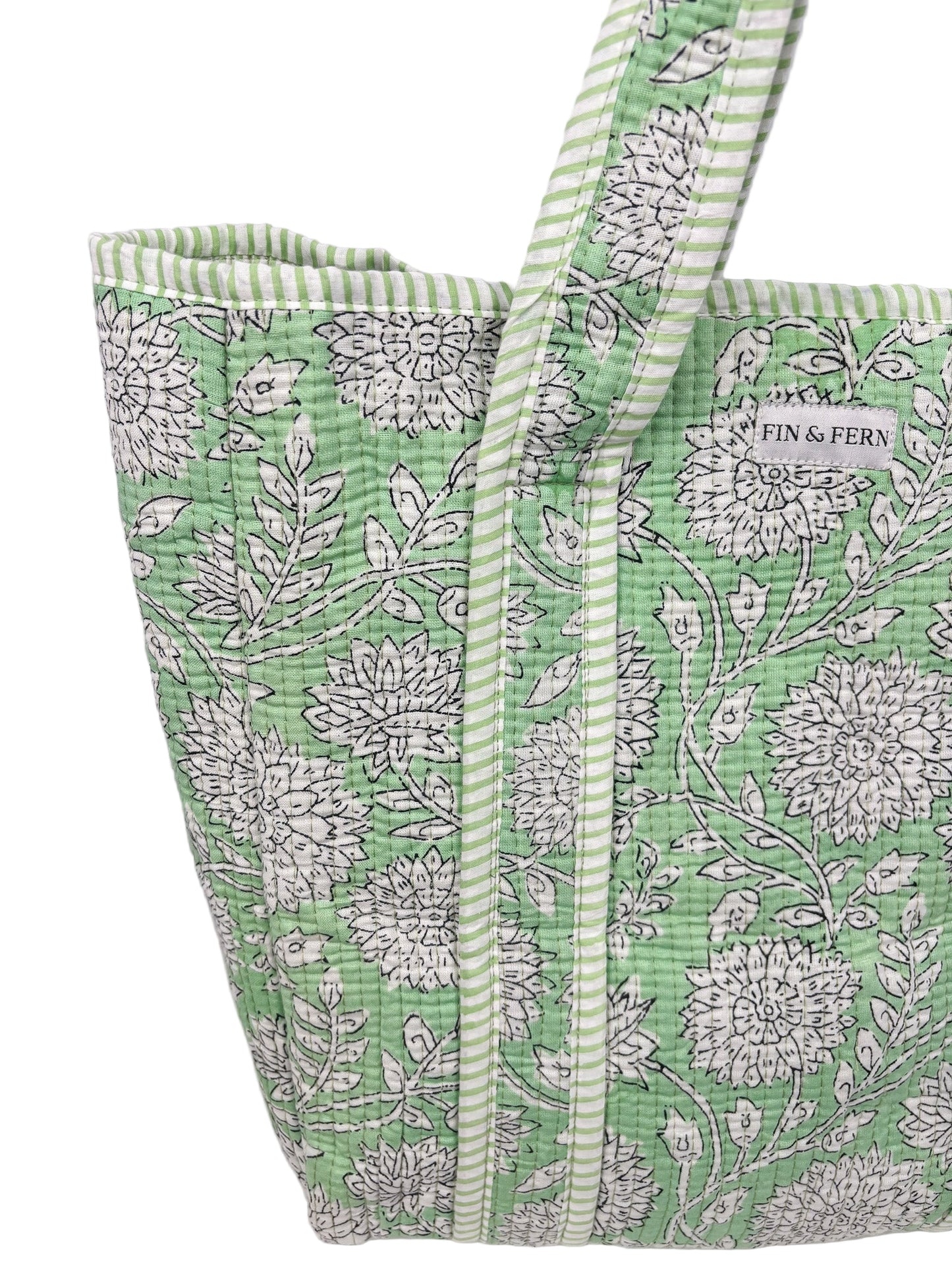 Mint Vine Tote Bag