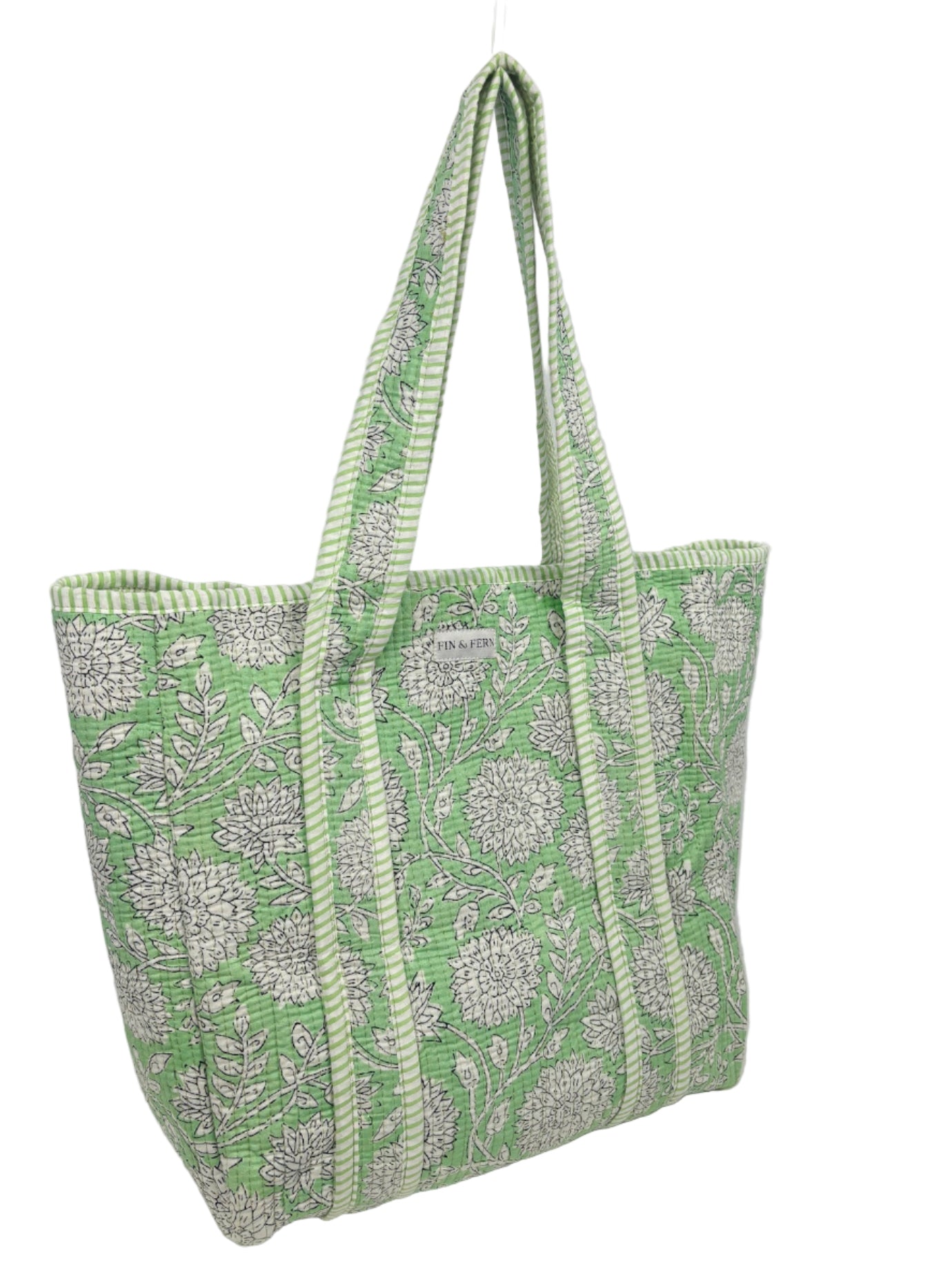 Mint Vine Tote Bag