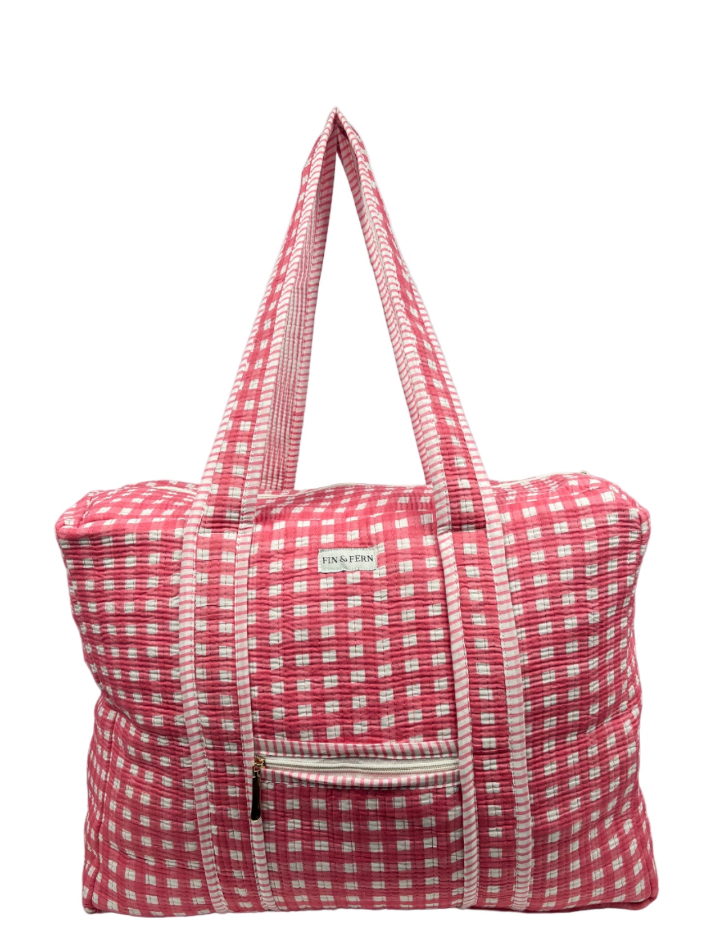 Hattie Gingham Oversize Tote Bag