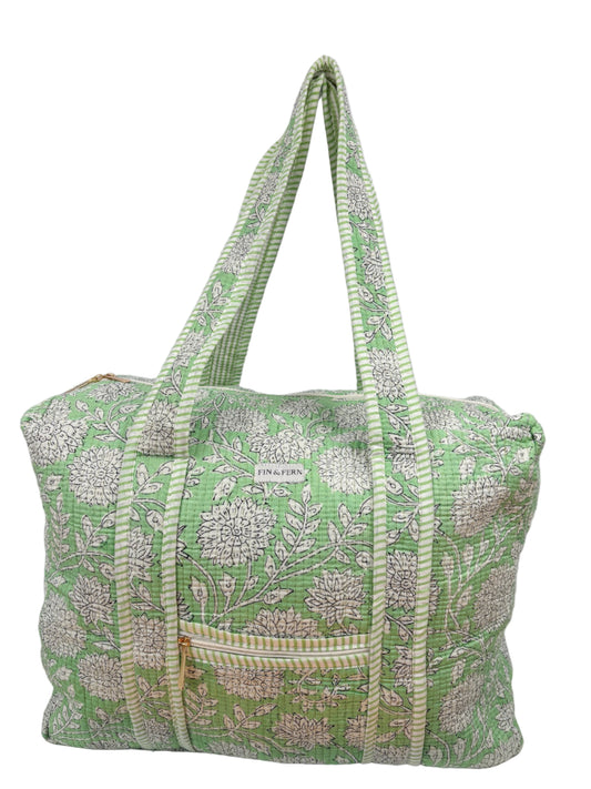Mint Vine Oversize Tote Bag