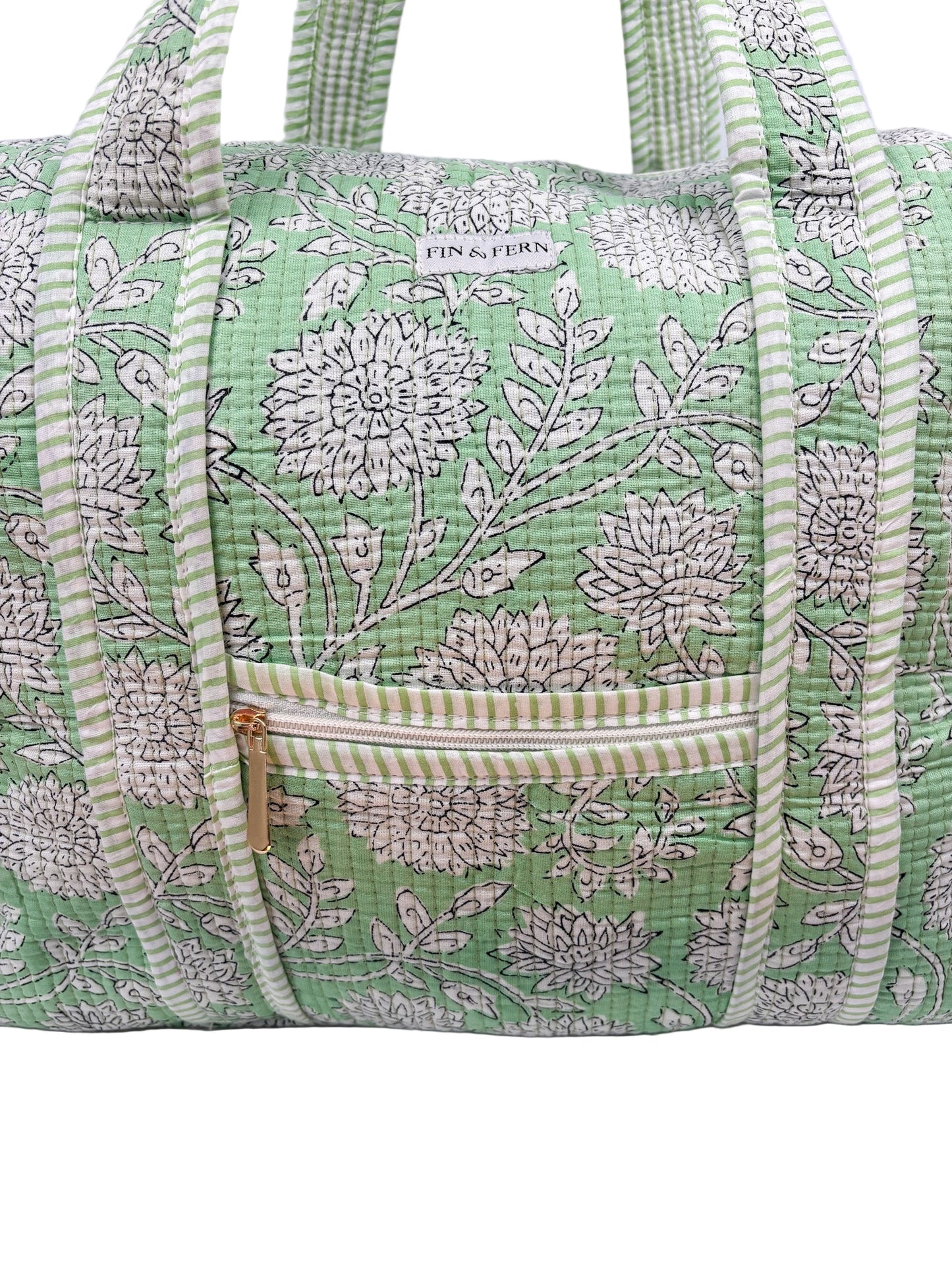 Mint Vine Oversize Tote Bag