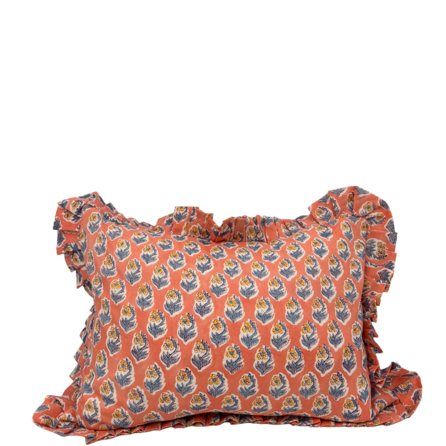 Clementine Coast Ruffle Pillow Cover