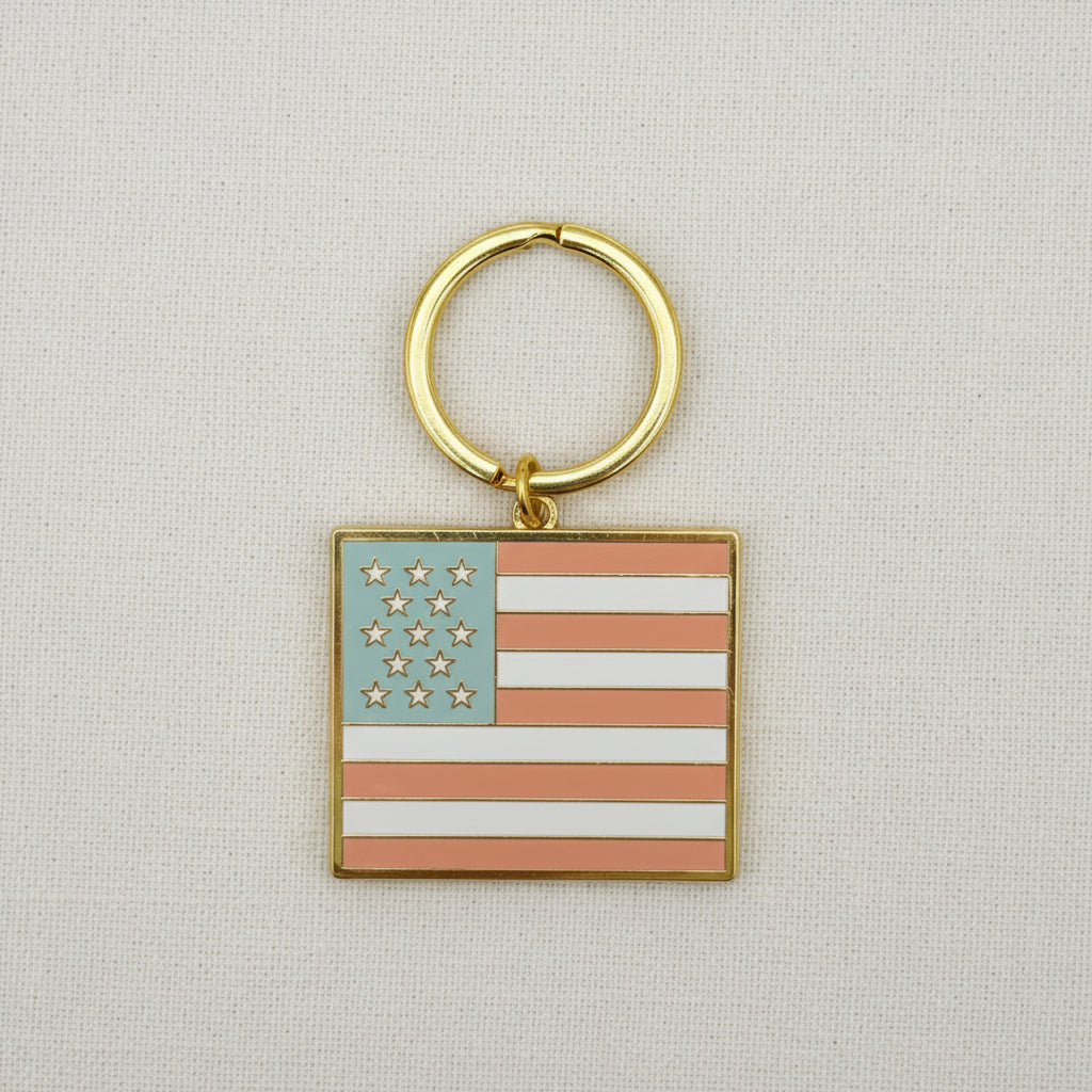 American Flag Keychain