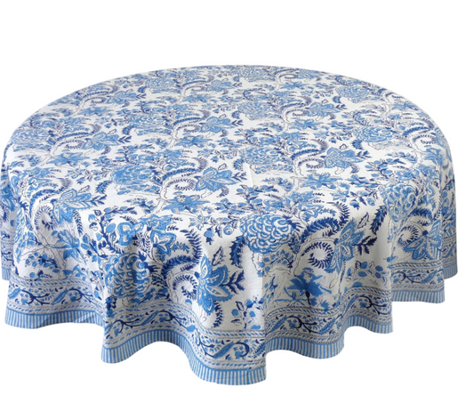 Indigo Bloom Tablecloth