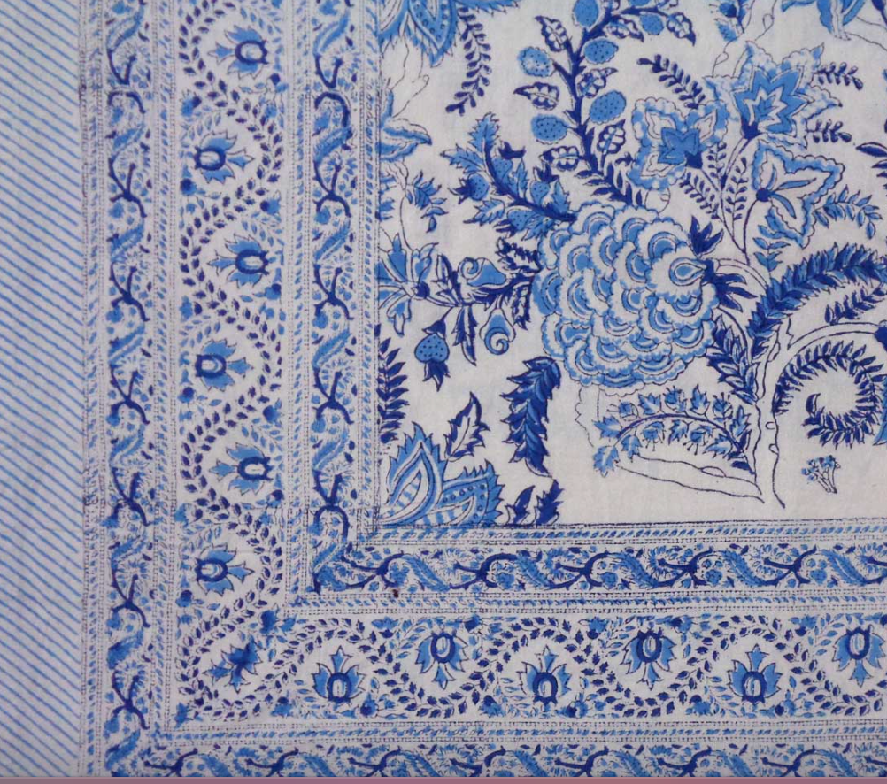 Indigo Bloom Tablecloth