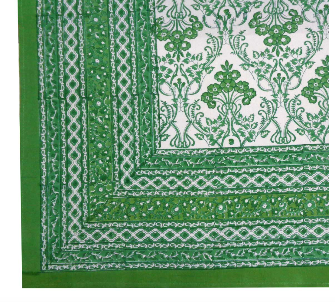 Emerald Trellis Tablecloth