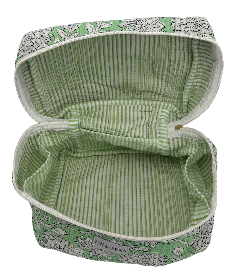 Mint Vine Vanity Bag