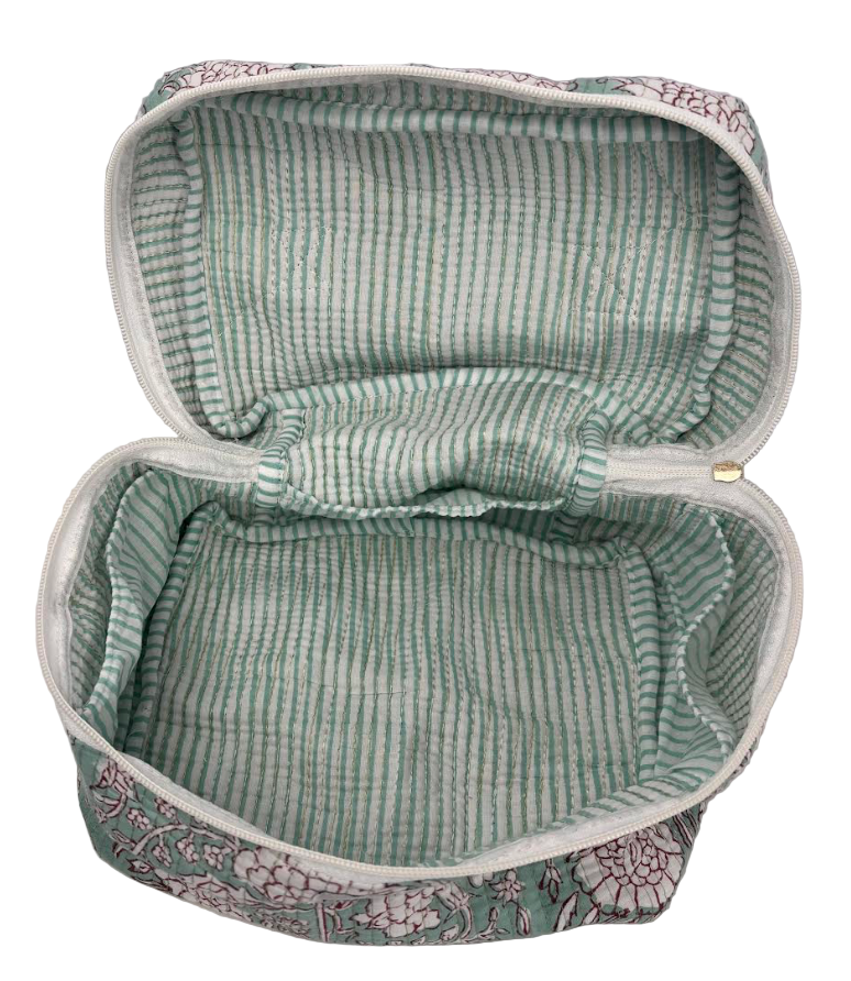 Seaglass Blue Vanity Bag